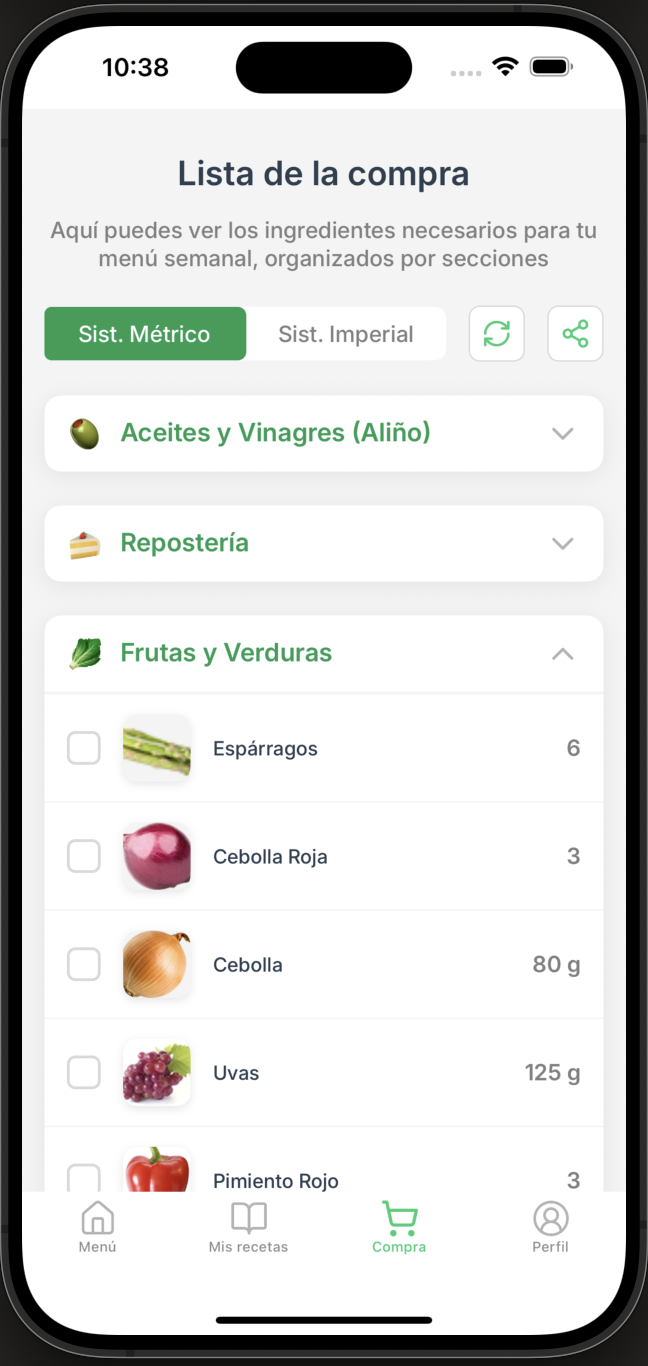 Vista previa de la funcionalidad: Obtén tu lista de la compra en segundos